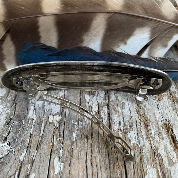 Sterling Silver Native Southwest Barrette - Picture 7 of 8